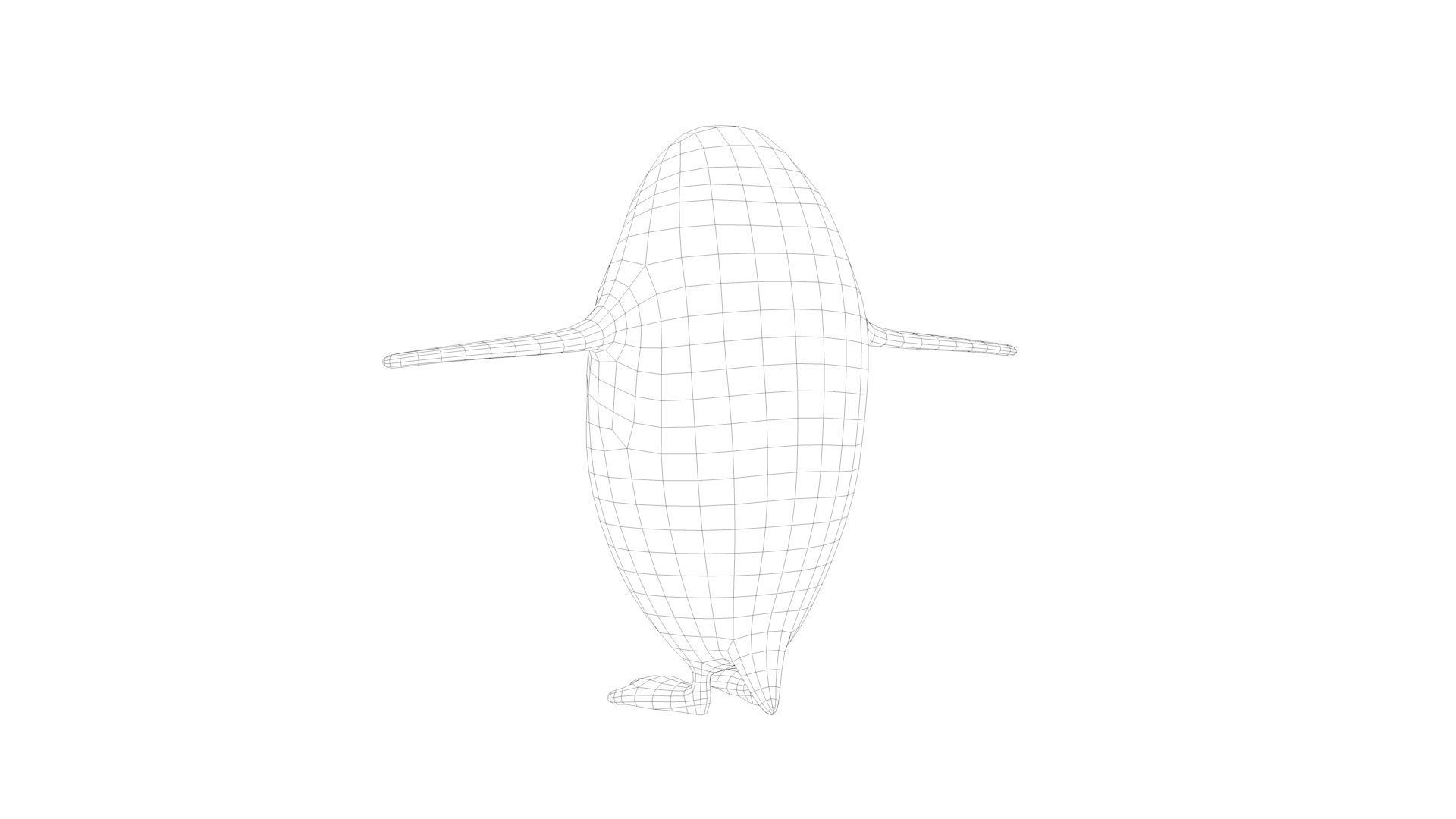 Penguin Low-poly 3D model_14