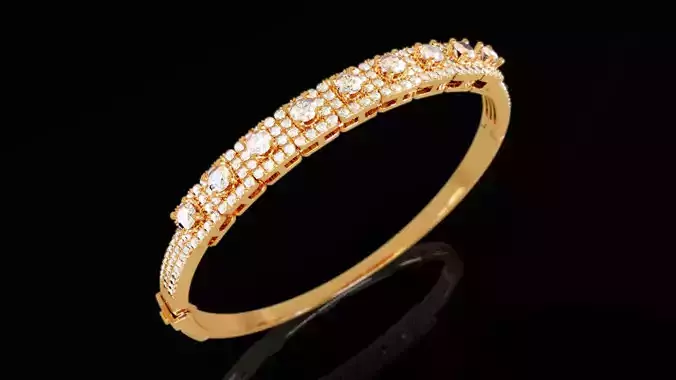 Square Halo Diamond Bracelet 