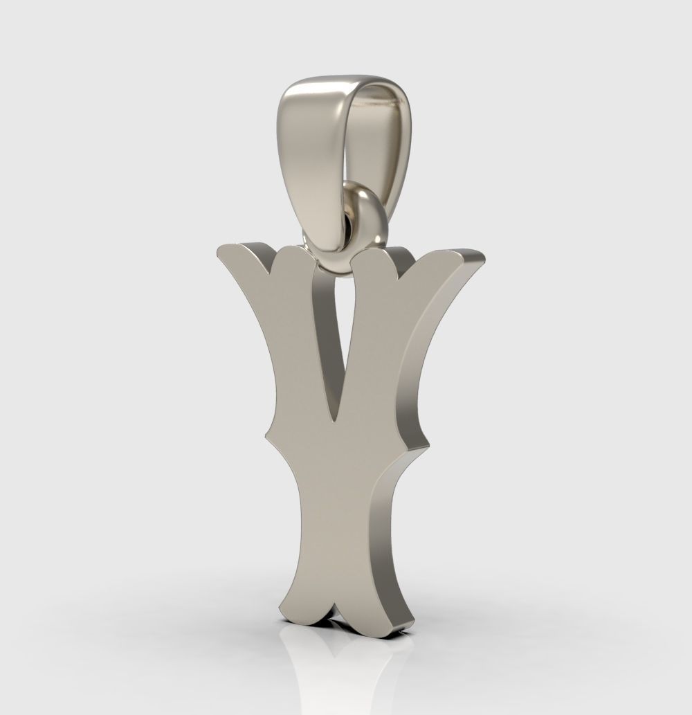 Alphabet Latin Y 3D print model_1