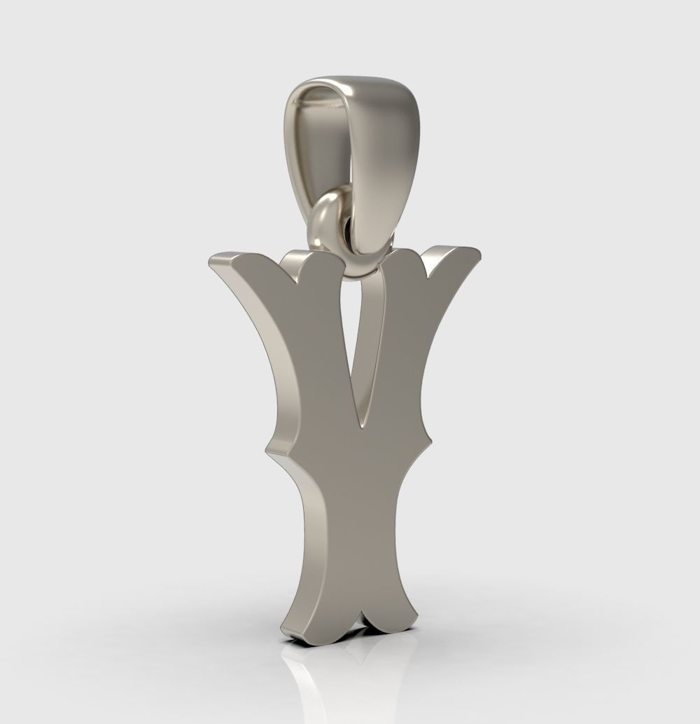 Alphabet Latin Y 3D print model_4