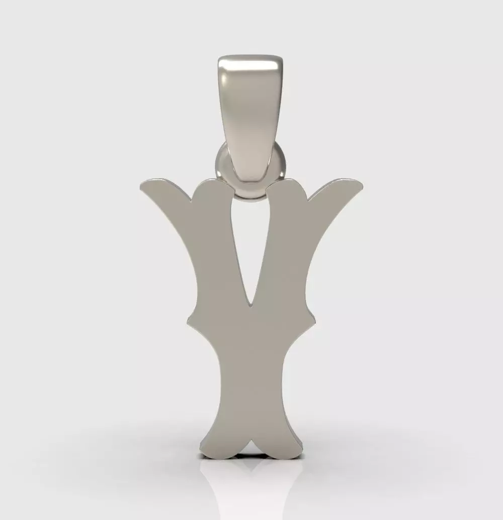 Alphabet Latin Y 3D print model_0