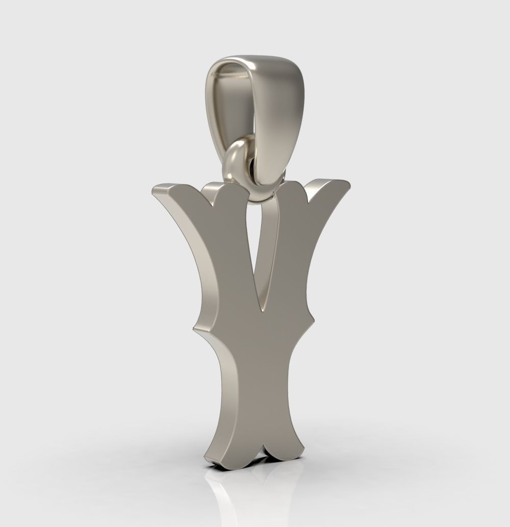 Alphabet Latin Y 3D print model_9