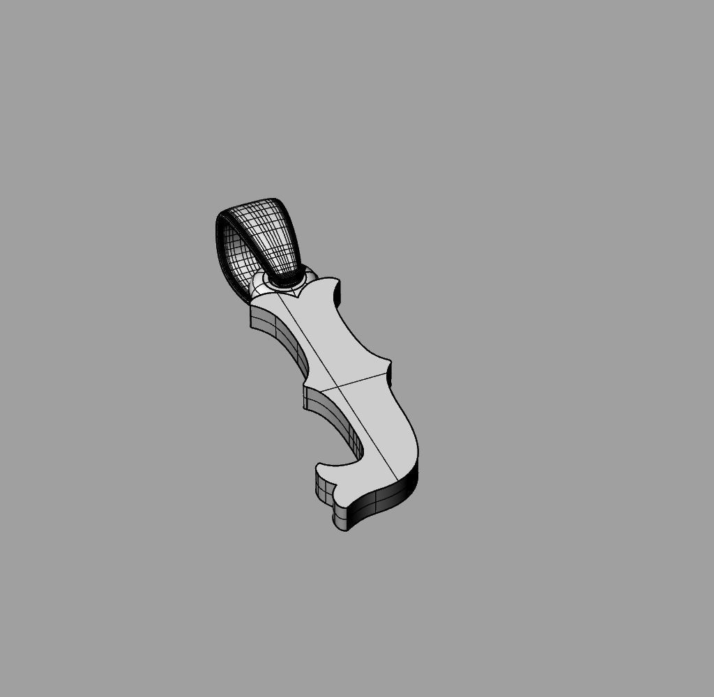 Alphabet Latin J 3D print model_11