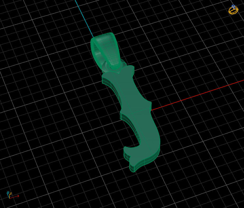 Alphabet Latin J 3D print model_10