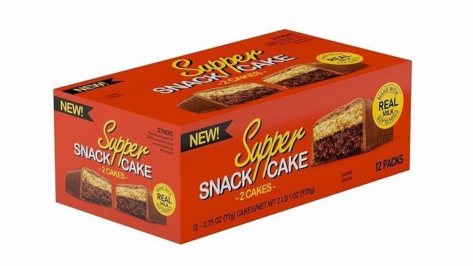 Snack Cakes Low Poly PBR Realistic Low-poly 3D model