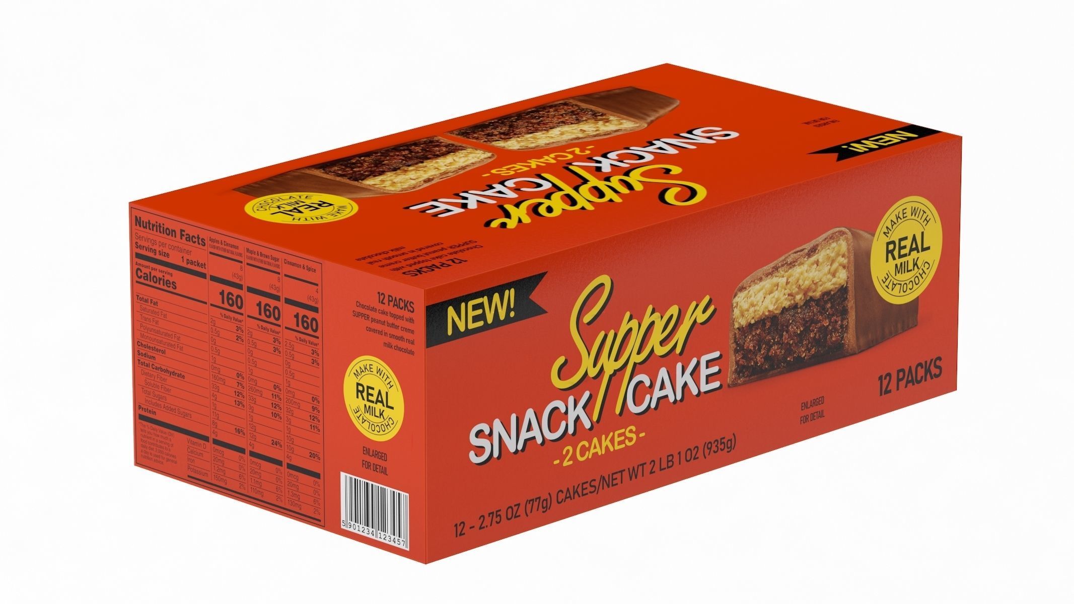 Snack Cakes Low Poly PBR Realistic Low-poly 3D model_2