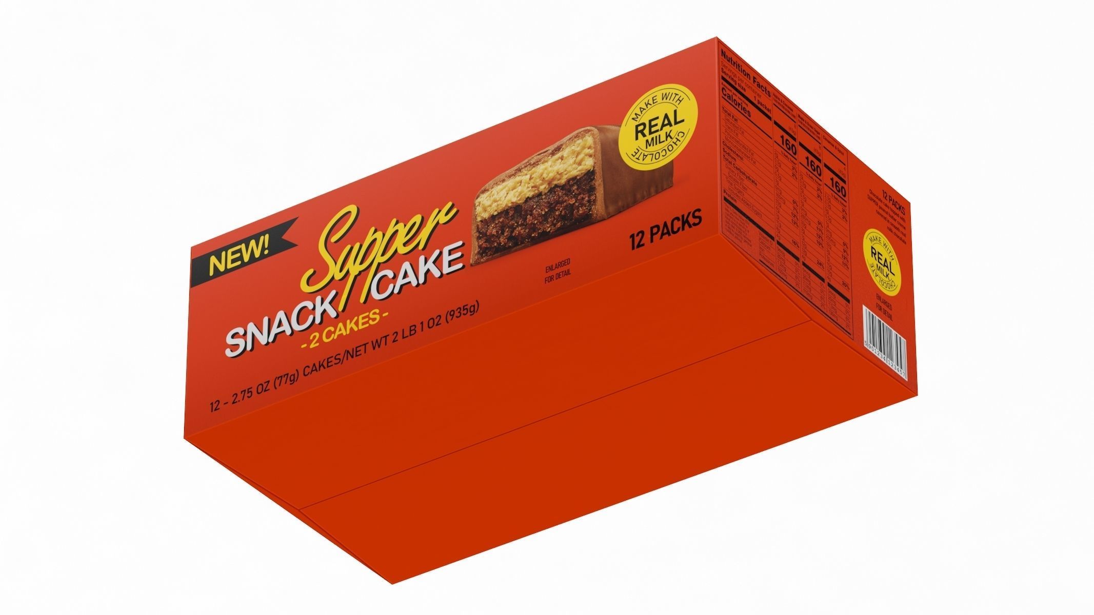 Snack Cakes Low Poly PBR Realistic Low-poly 3D model_3