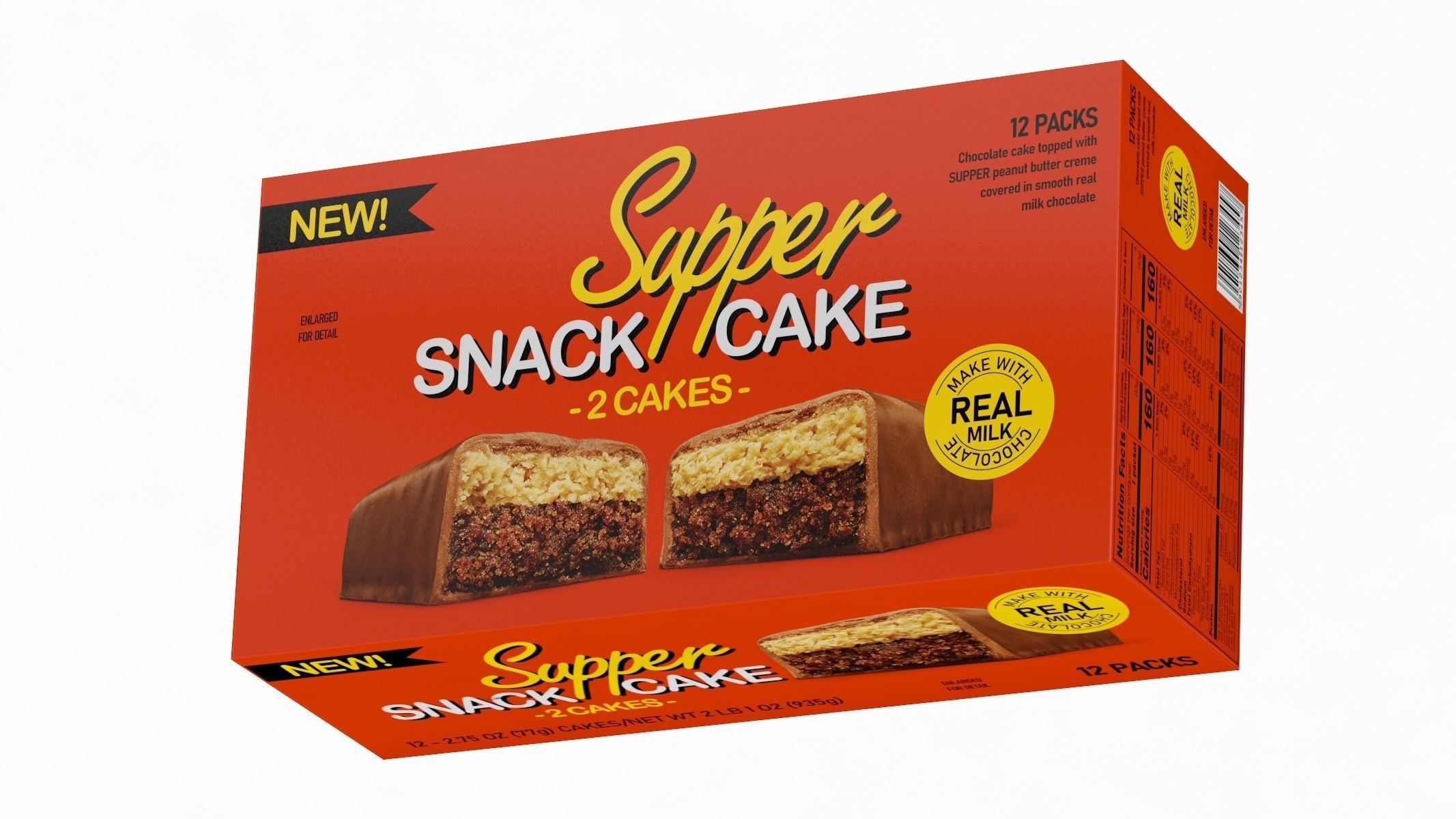 Snack Cakes Low Poly PBR Realistic Low-poly 3D model_4