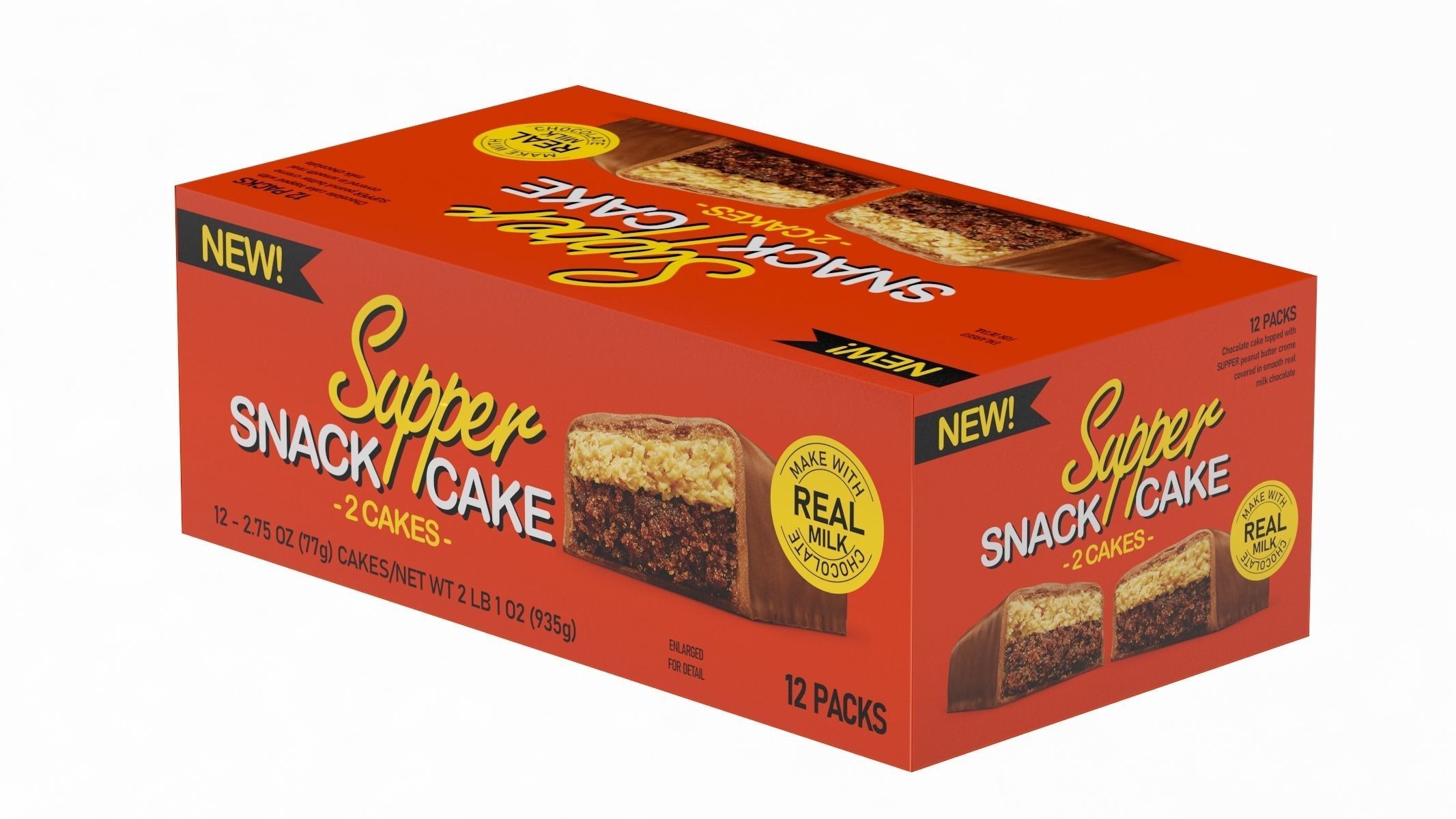 Snack Cakes Low Poly PBR Realistic Low-poly 3D model_1