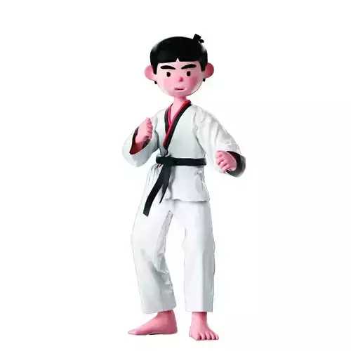 Playing  basketball tennis drawing violin  golf  taekwondo  3D model