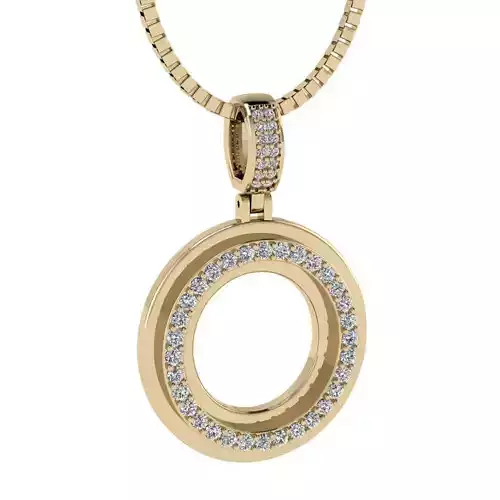 Alphabet Diamond Pendant O 3D print model