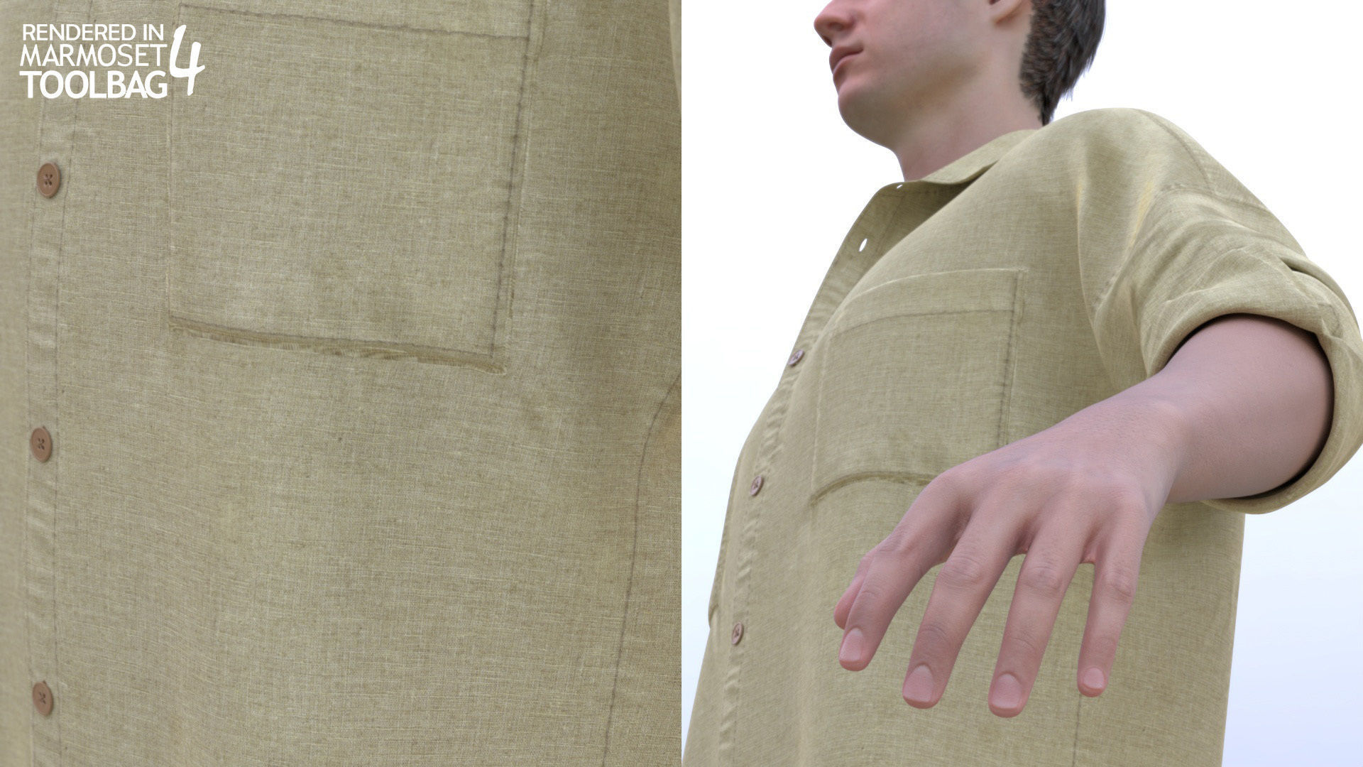 Realistic 3D model of Man - Casual Outfit 9 - Modular - Rigged Low-poly 3D model_13