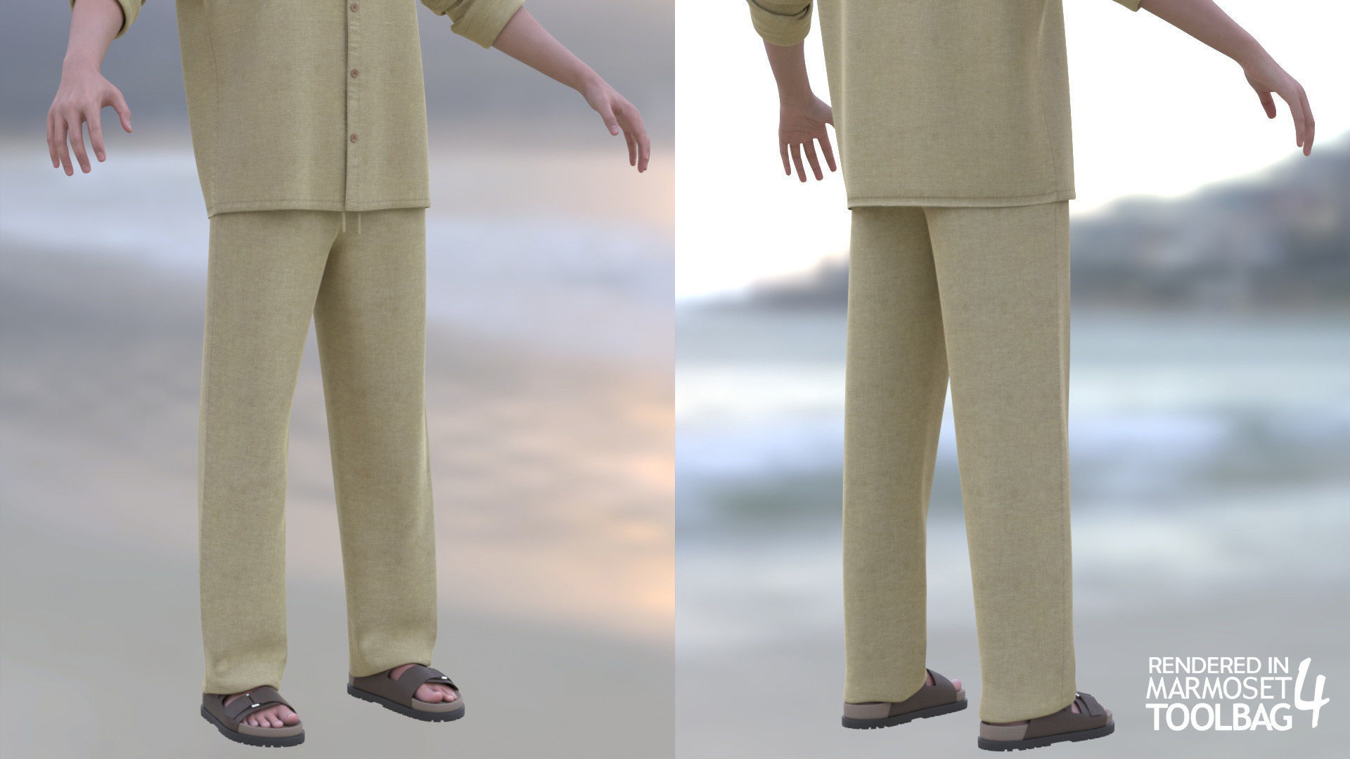 Realistic 3D model of Man - Casual Outfit 9 - Modular - Rigged Low-poly 3D model_12
