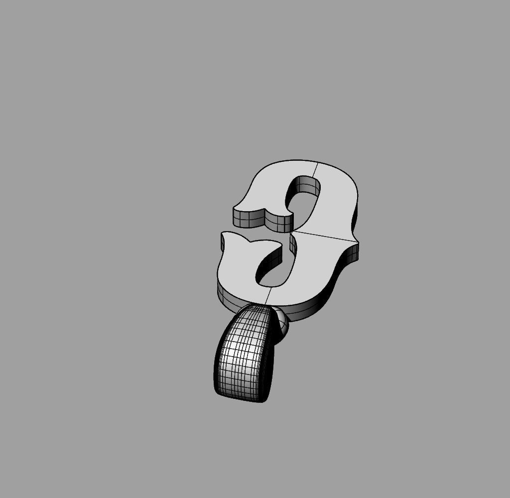 Alphabet Latin C 3D print model_14