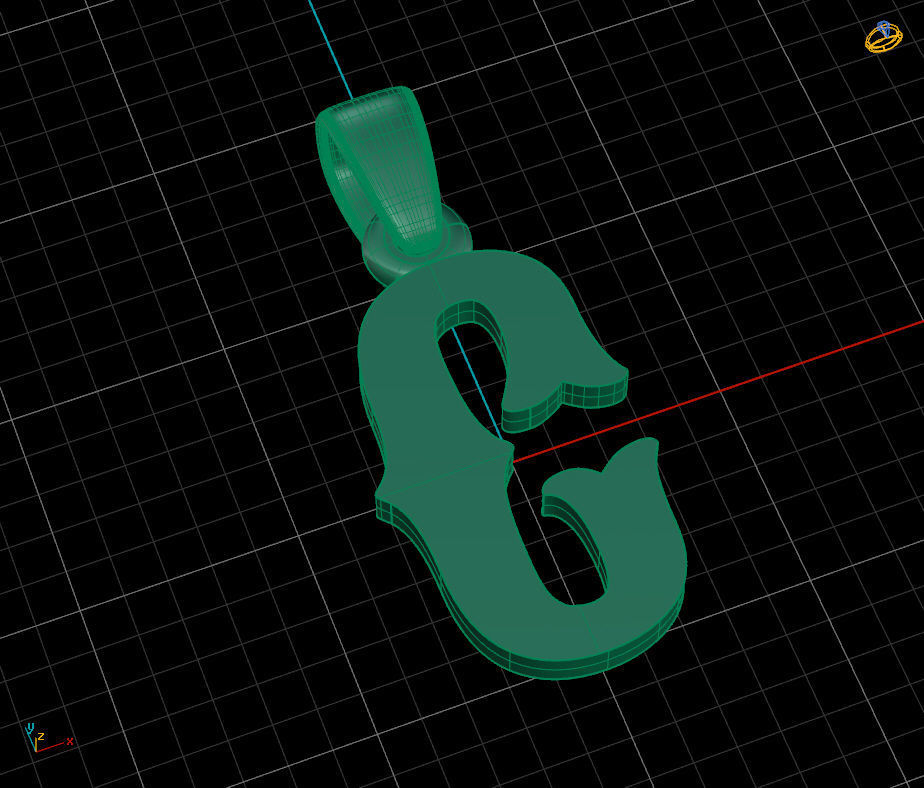 Alphabet Latin C 3D print model_10