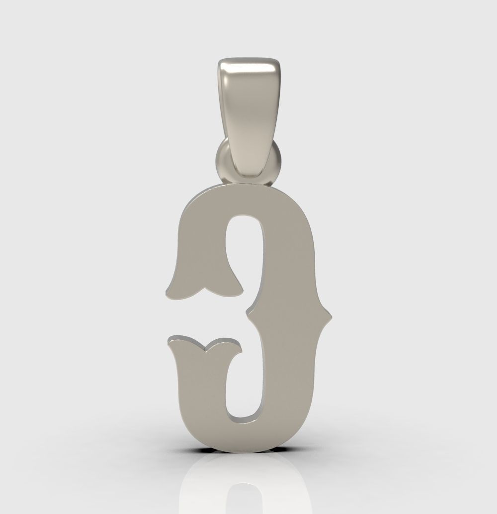 Alphabet Latin C 3D print model_1