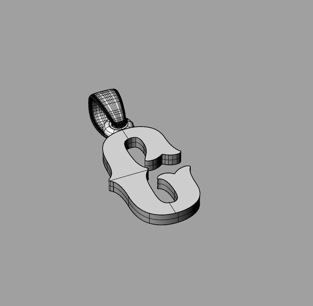 Alphabet Latin C 3D print model_11