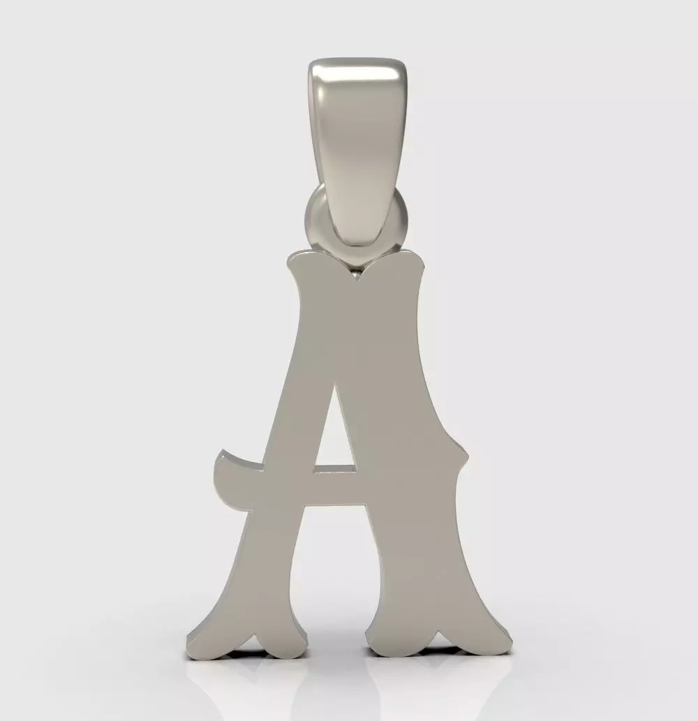 Alphabet Latin A 3D print model_0