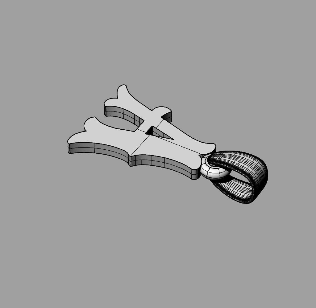 Alphabet Latin A 3D print model_13