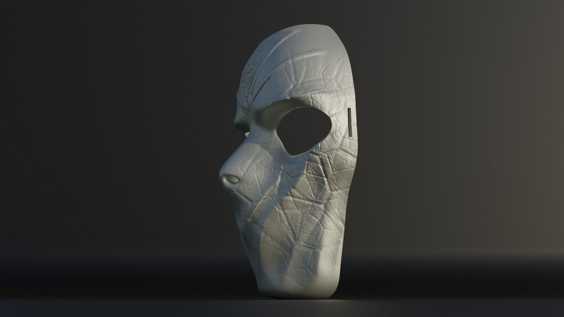 Masquerade Party Face Mask - Alien Face Mask 3D print model_3