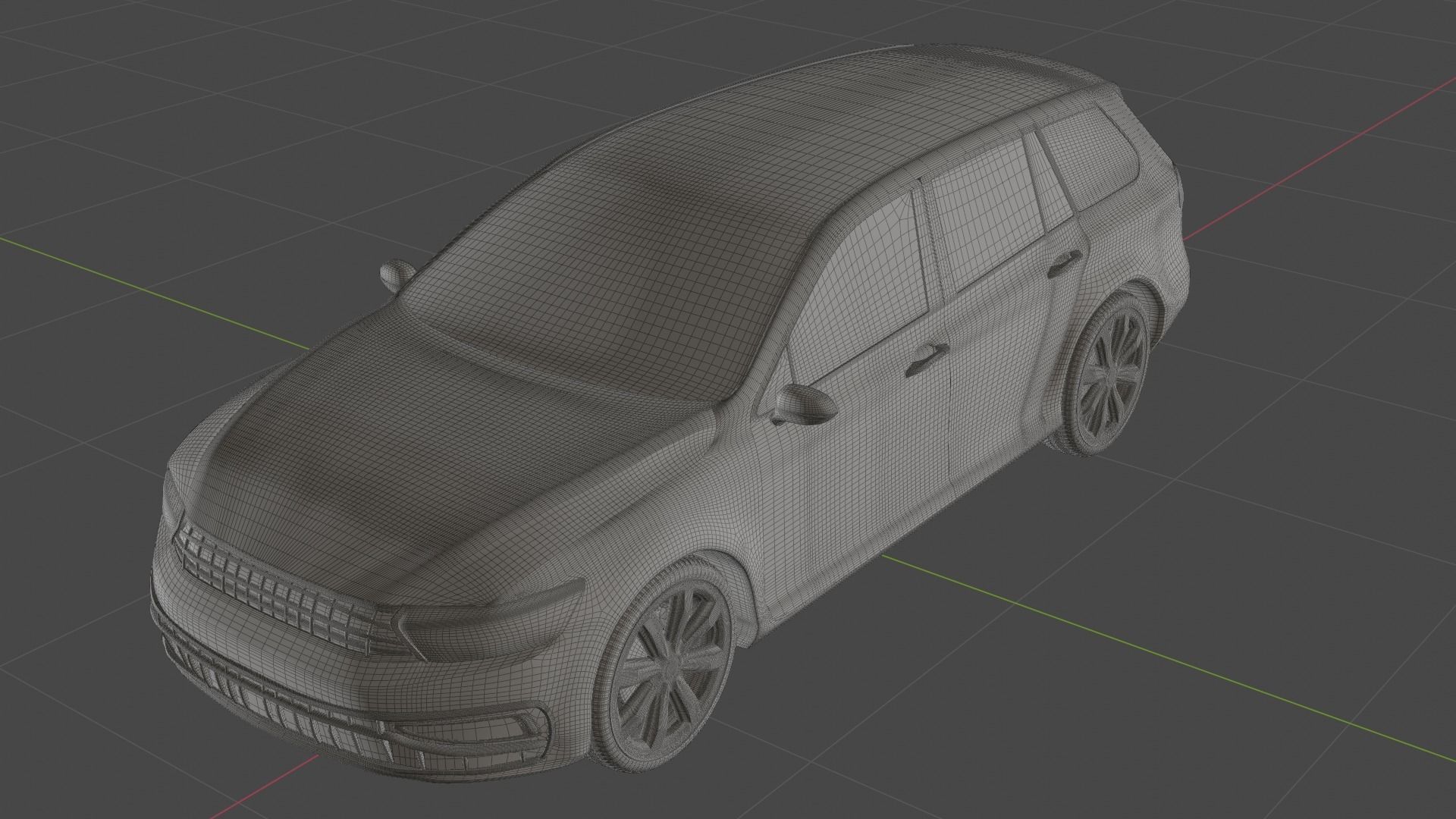 SUV Car  Low-poly 3D model_6