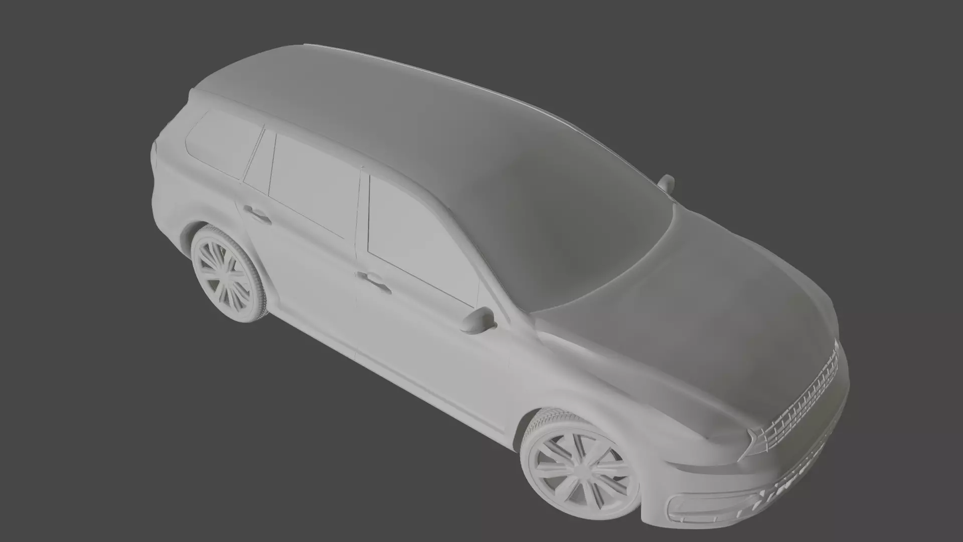 SUV Car  Low-poly 3D model_0