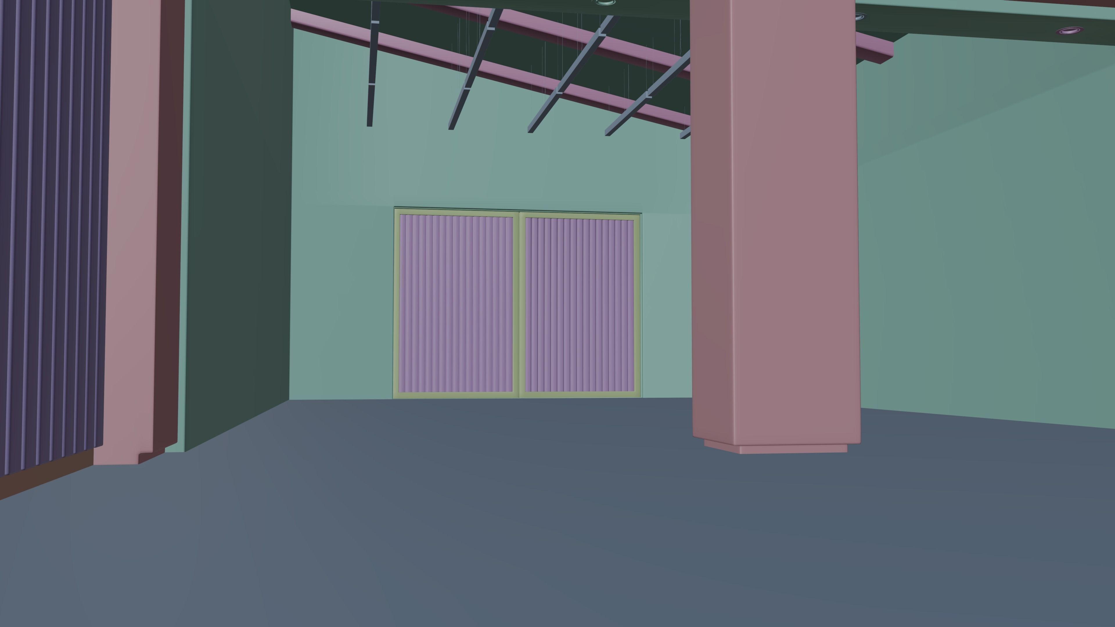 Free Garage Scene Free 3D model_4