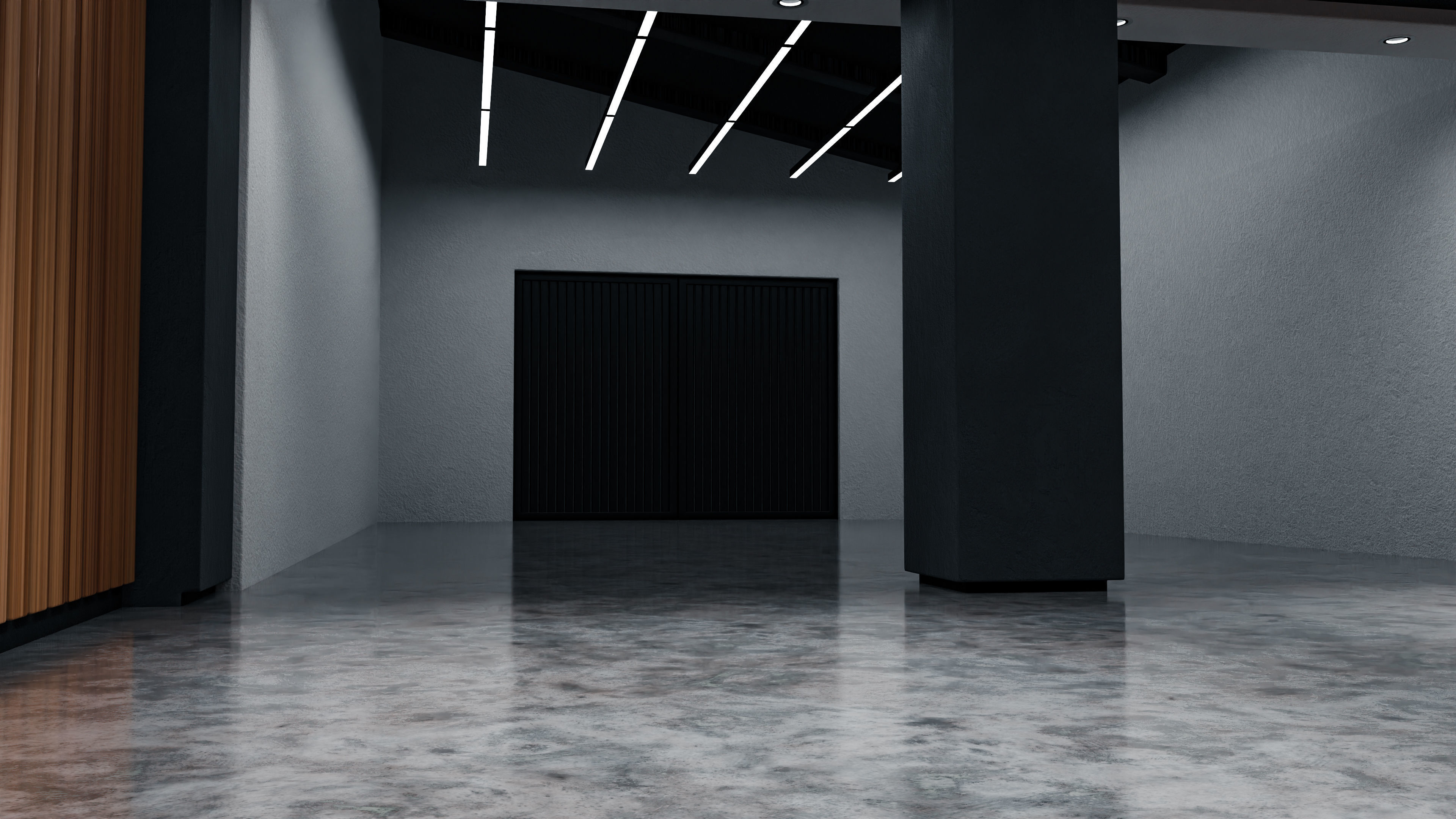 Free Garage Scene Free 3D model_1