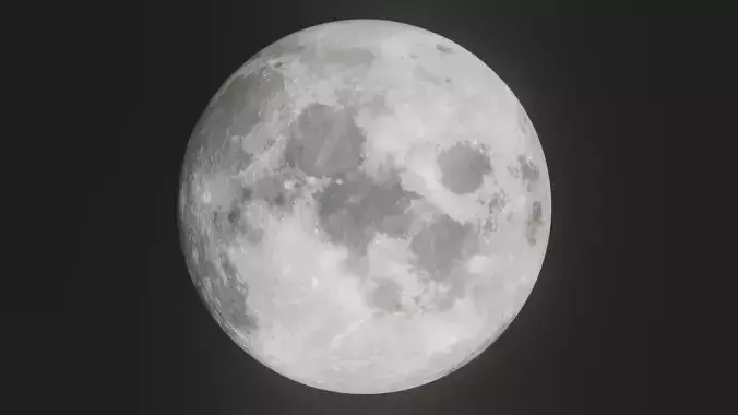 Lunar Sphere A Realistic 3D Model of the Moon Low-poly 3D model