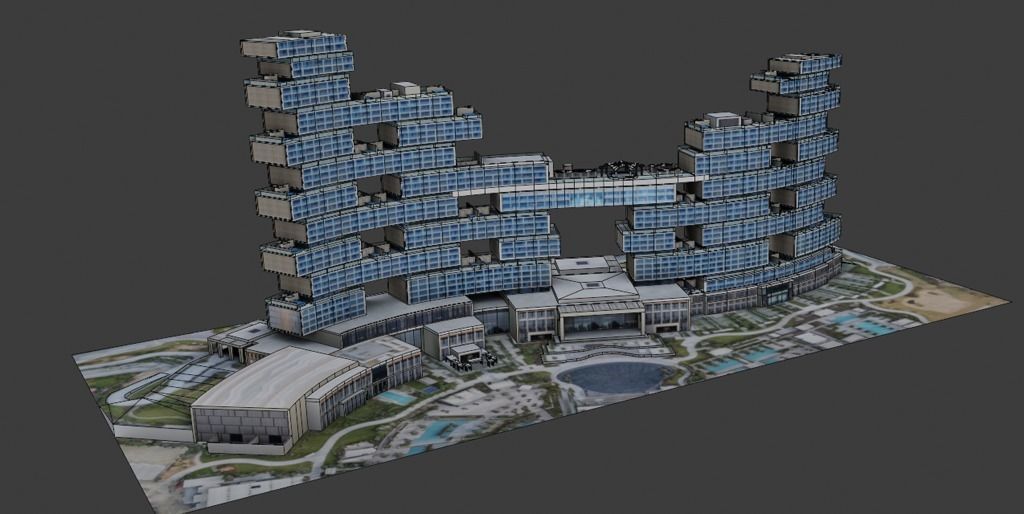 The Royal Atlantis Residences Dubai 3D low-poly model Low-poly 3D model_9