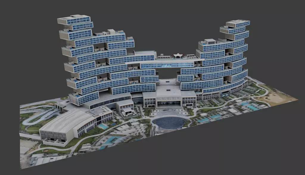 The Royal Atlantis Residences Dubai 3D low-poly model Low-poly 3D model_0