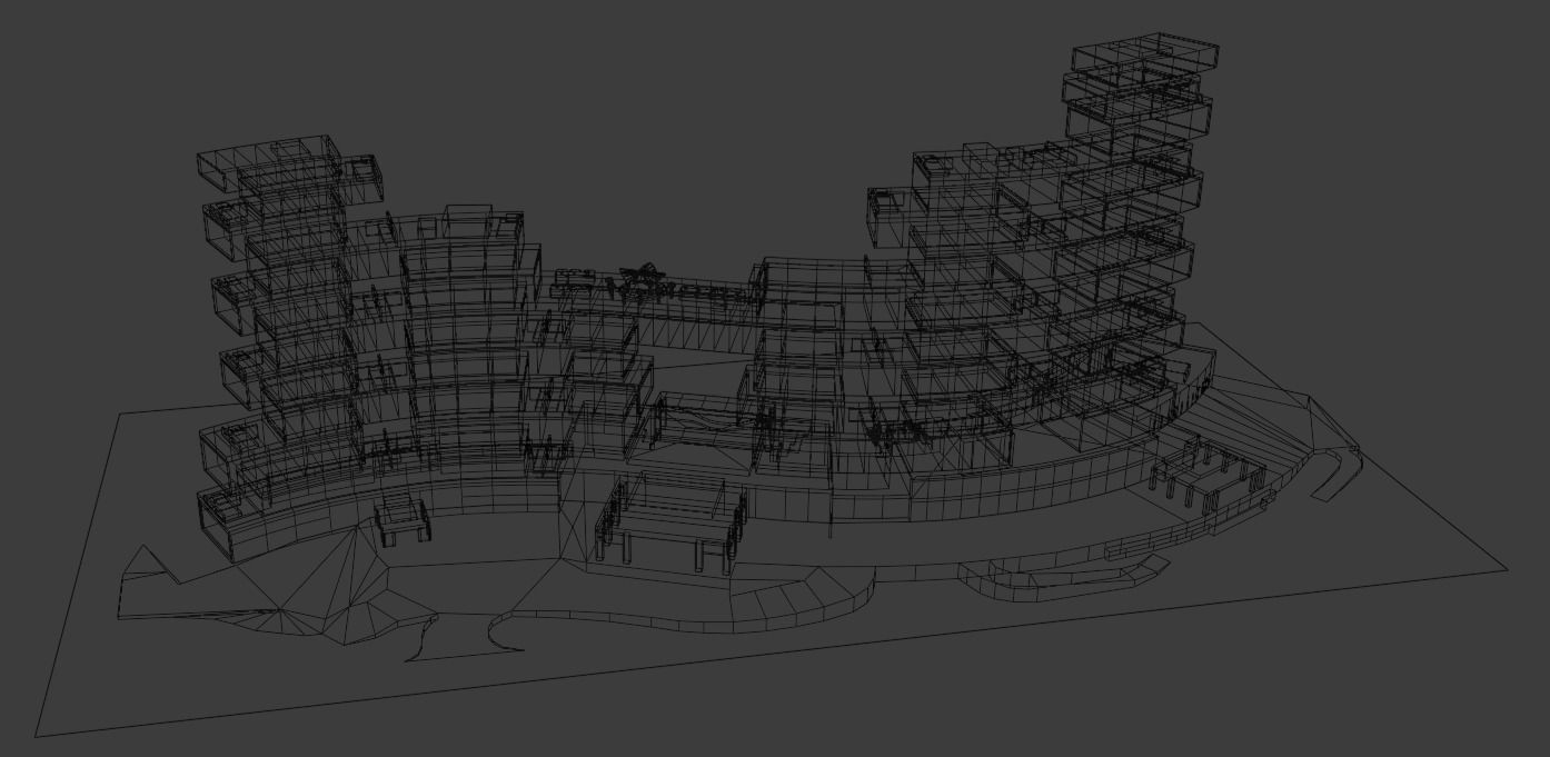 The Royal Atlantis Residences Dubai 3D low-poly model Low-poly 3D model_13