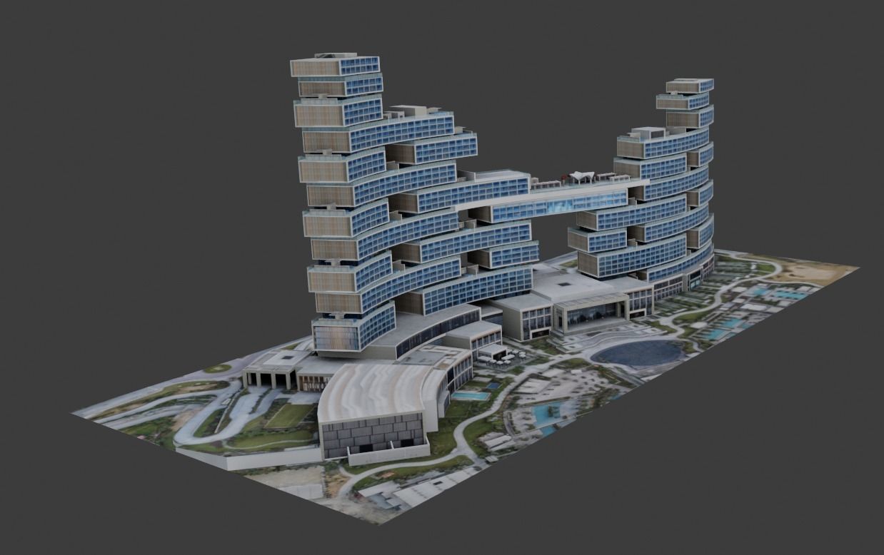 The Royal Atlantis Residences Dubai 3D low-poly model Low-poly 3D model_3