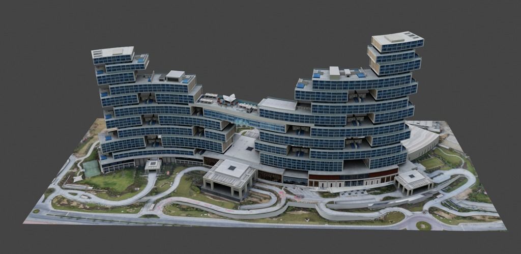The Royal Atlantis Residences Dubai 3D low-poly model Low-poly 3D model_1