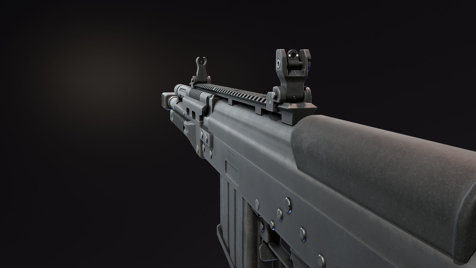 AK-50 anti-materiel rifle Low-poly 3D model_5