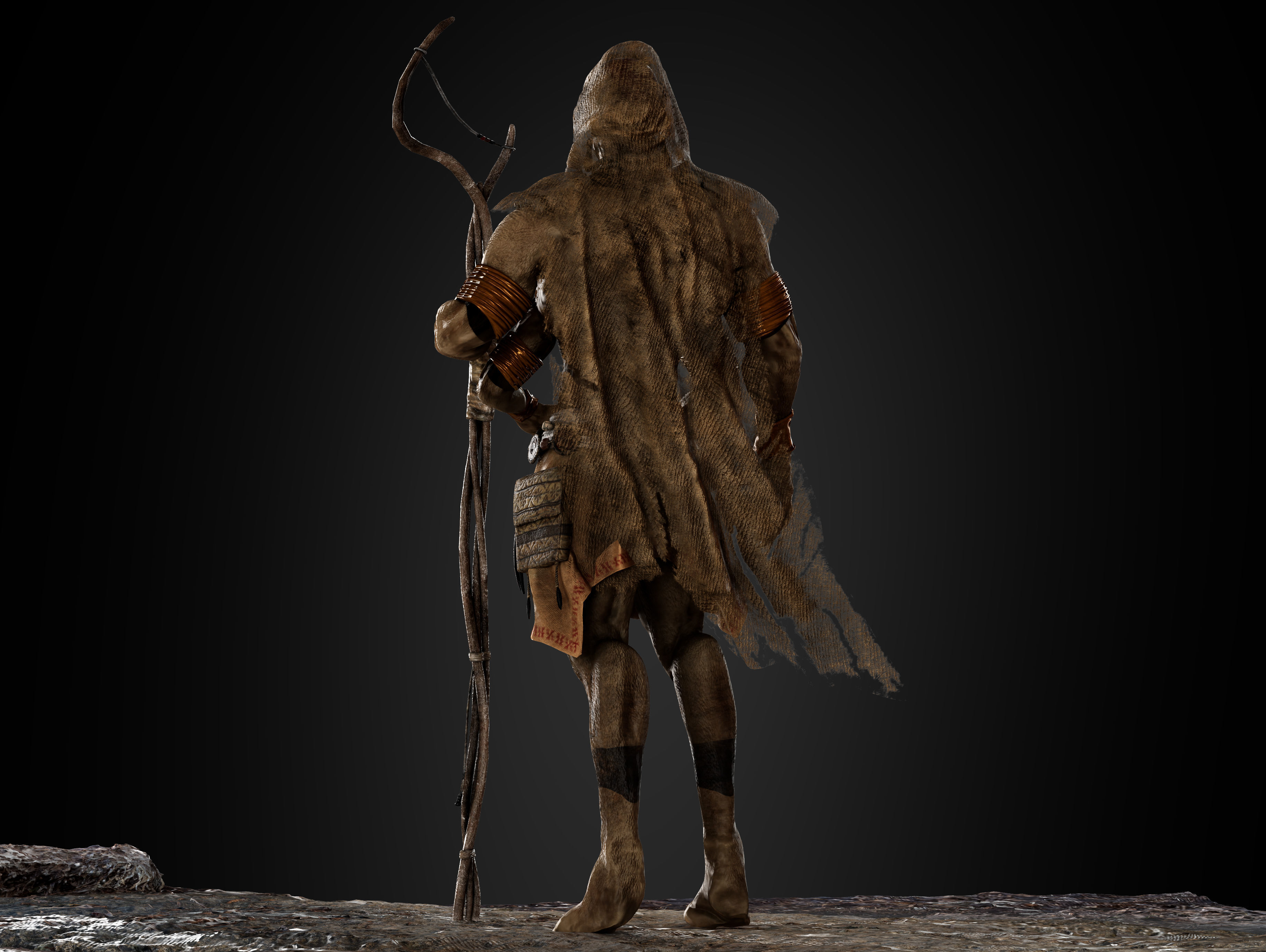 Native Alien Low-poly 3D model_6