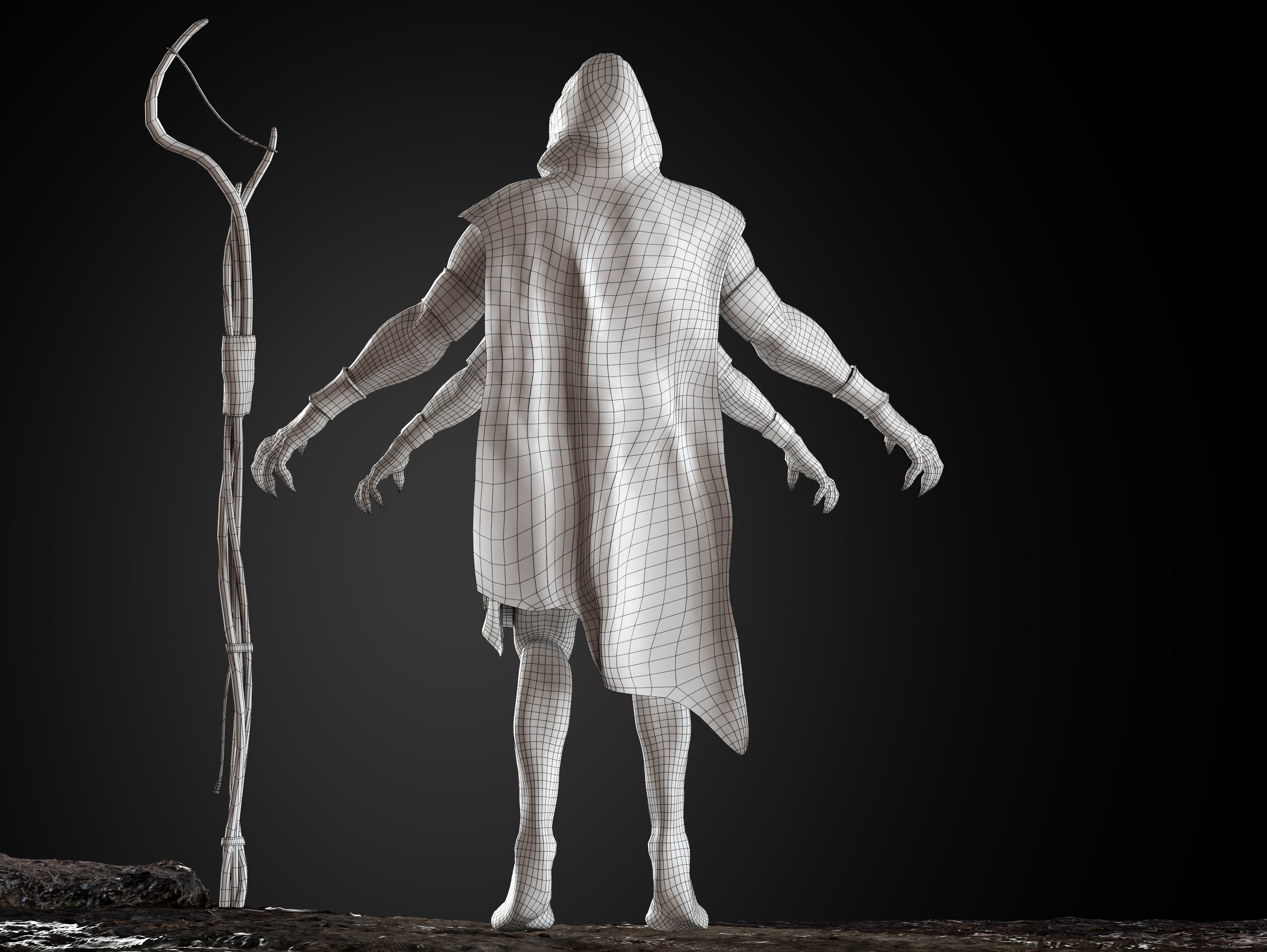 Native Alien Low-poly 3D model_12