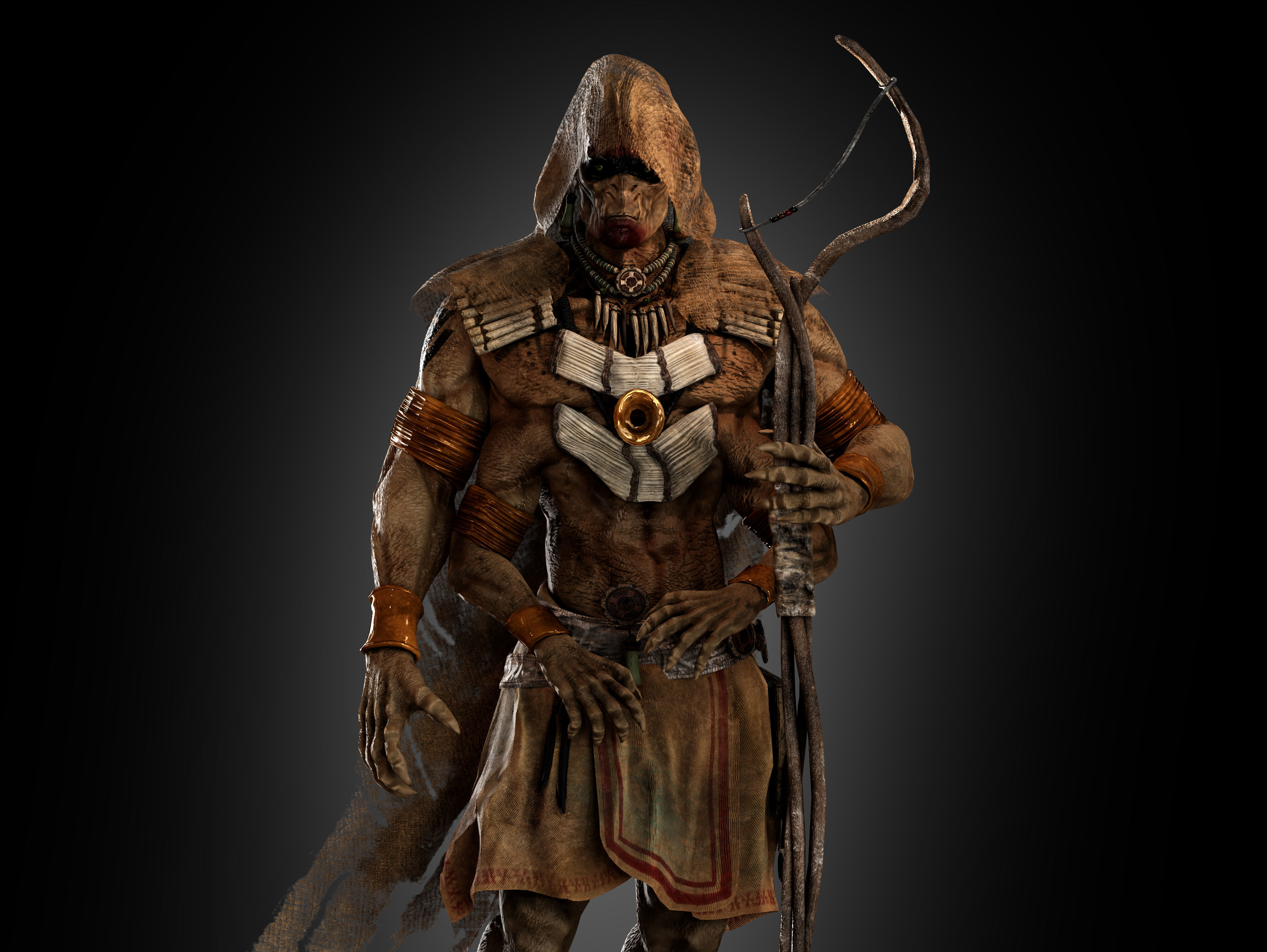 Native Alien Low-poly 3D model_5