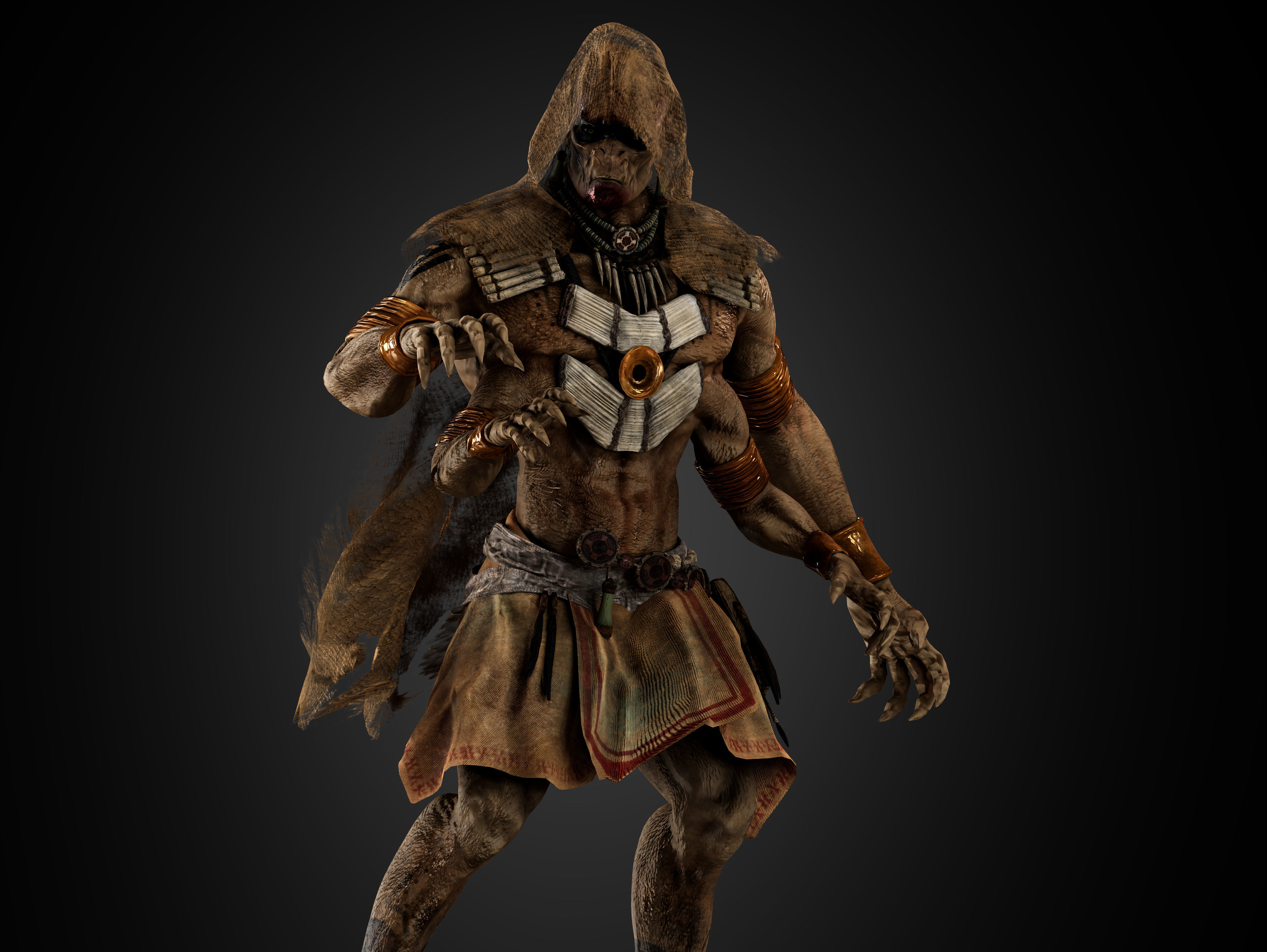 Native Alien Low-poly 3D model_2