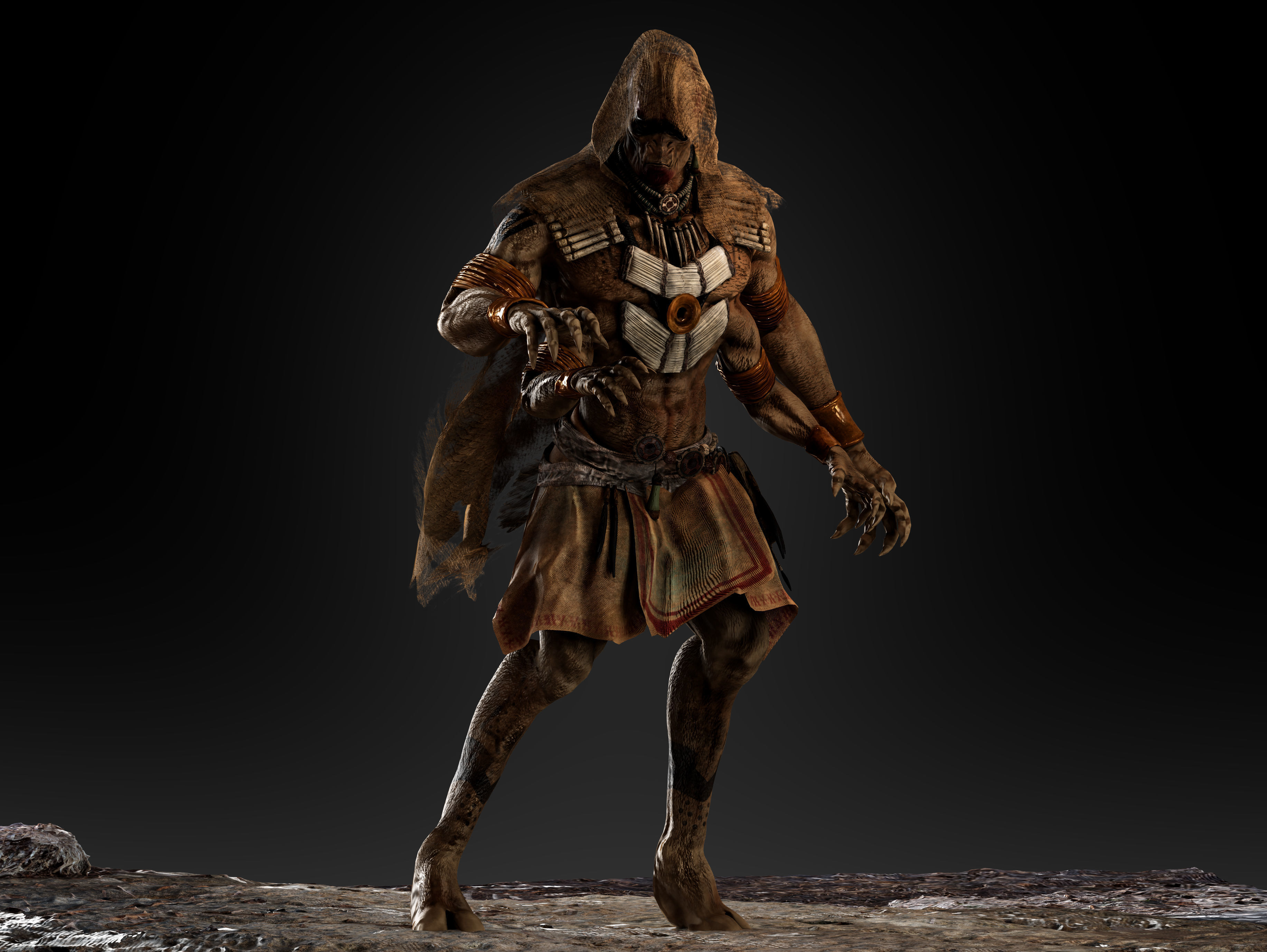 Native Alien Low-poly 3D model_8