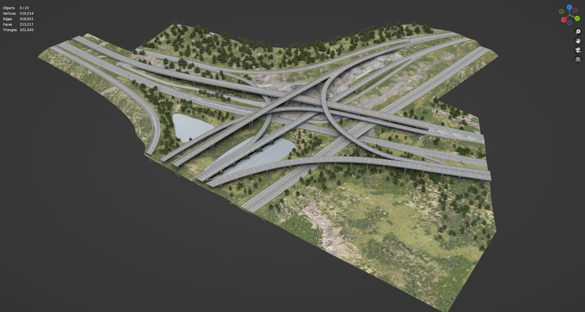 3D model I-95 Highway Interstate Miami Florida VR / AR / low-poly ...