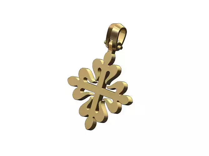 PP logo pendant with bail 3D print model