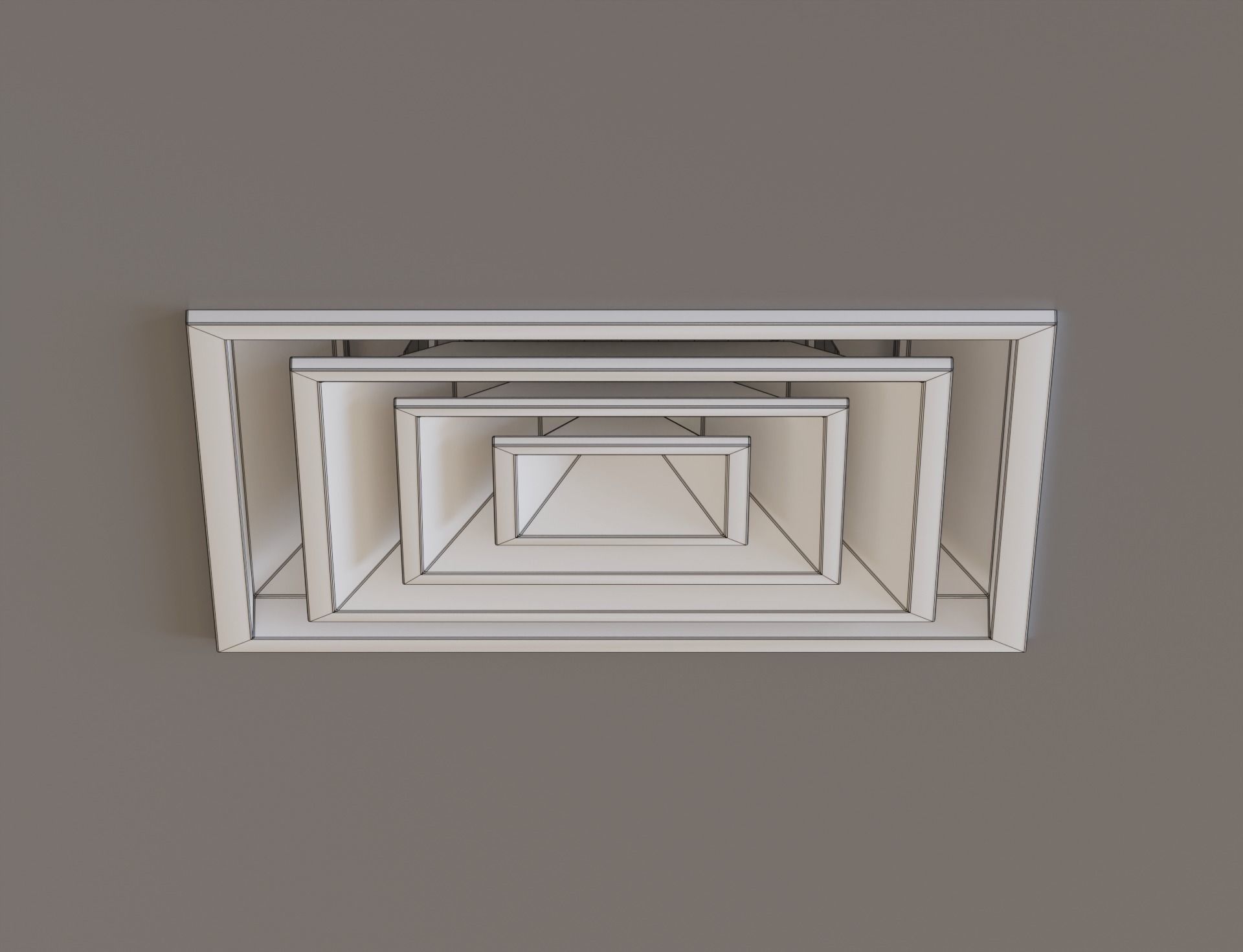 Low Poly Ceiling Air Conditioner 2 Low-poly 3D model_4