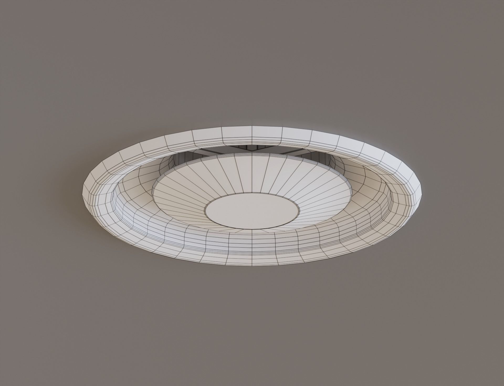 Low Poly Ceiling Air Conditioner 2 Low-poly 3D model_12