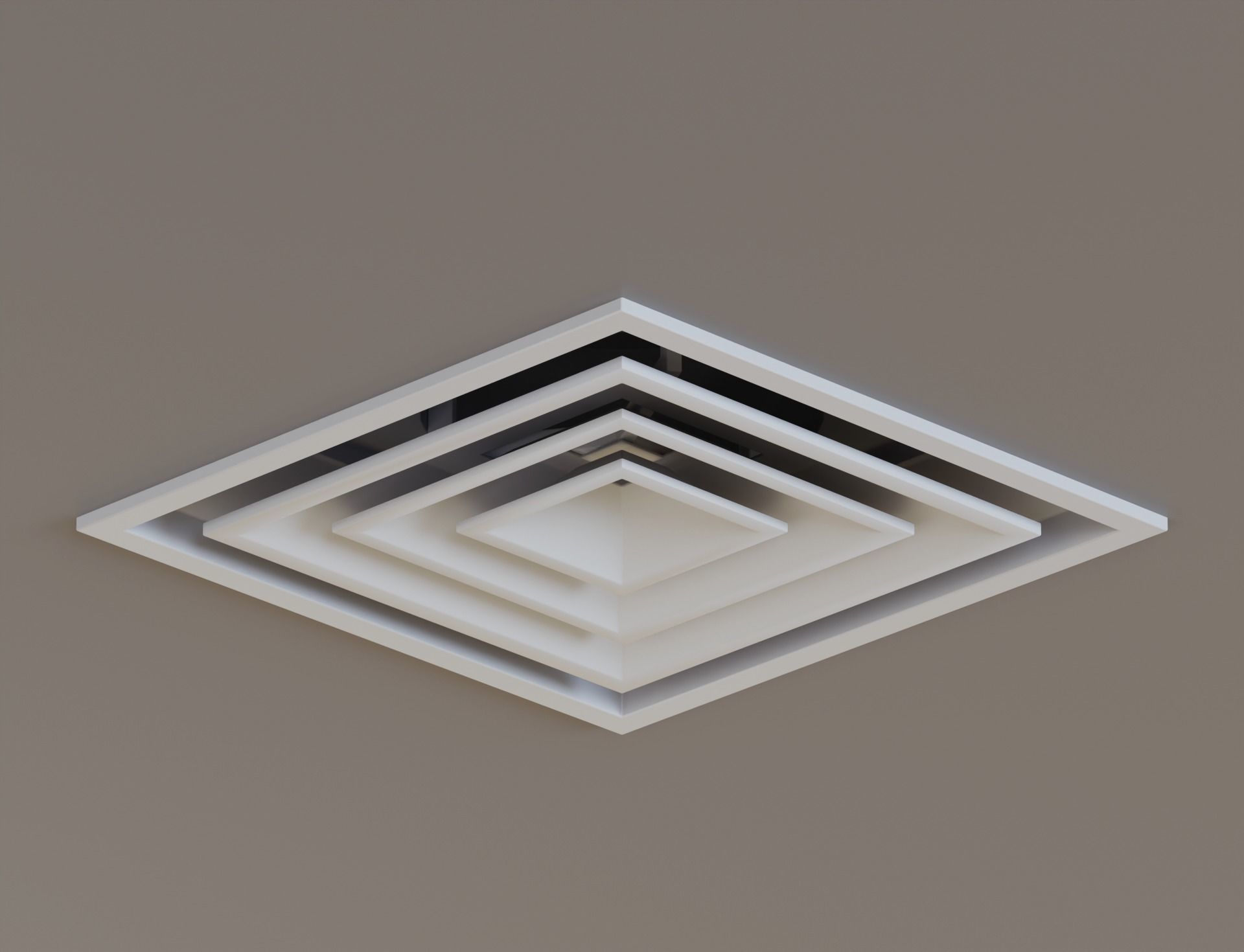 Low Poly Ceiling Air Conditioner 2 Low-poly 3D model_5