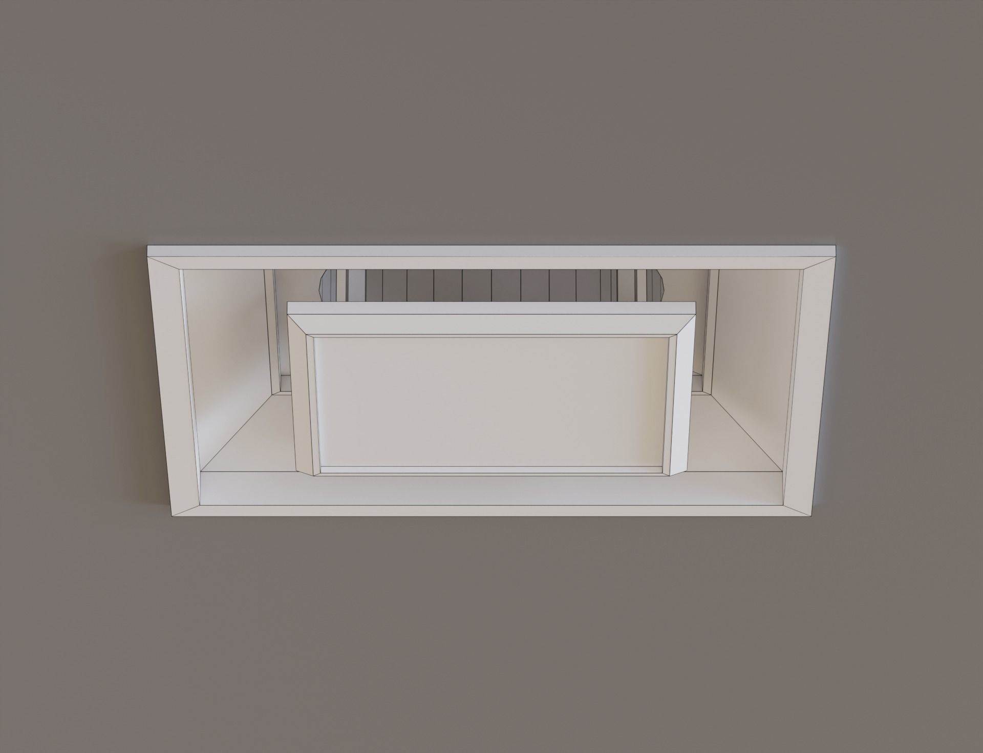 Low Poly Ceiling Air Conditioner 2 Low-poly 3D model_7