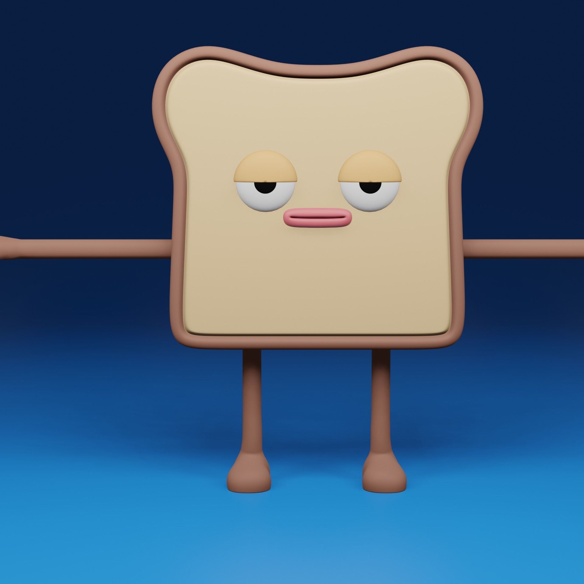 Cartoon Bread Free 3D model_5