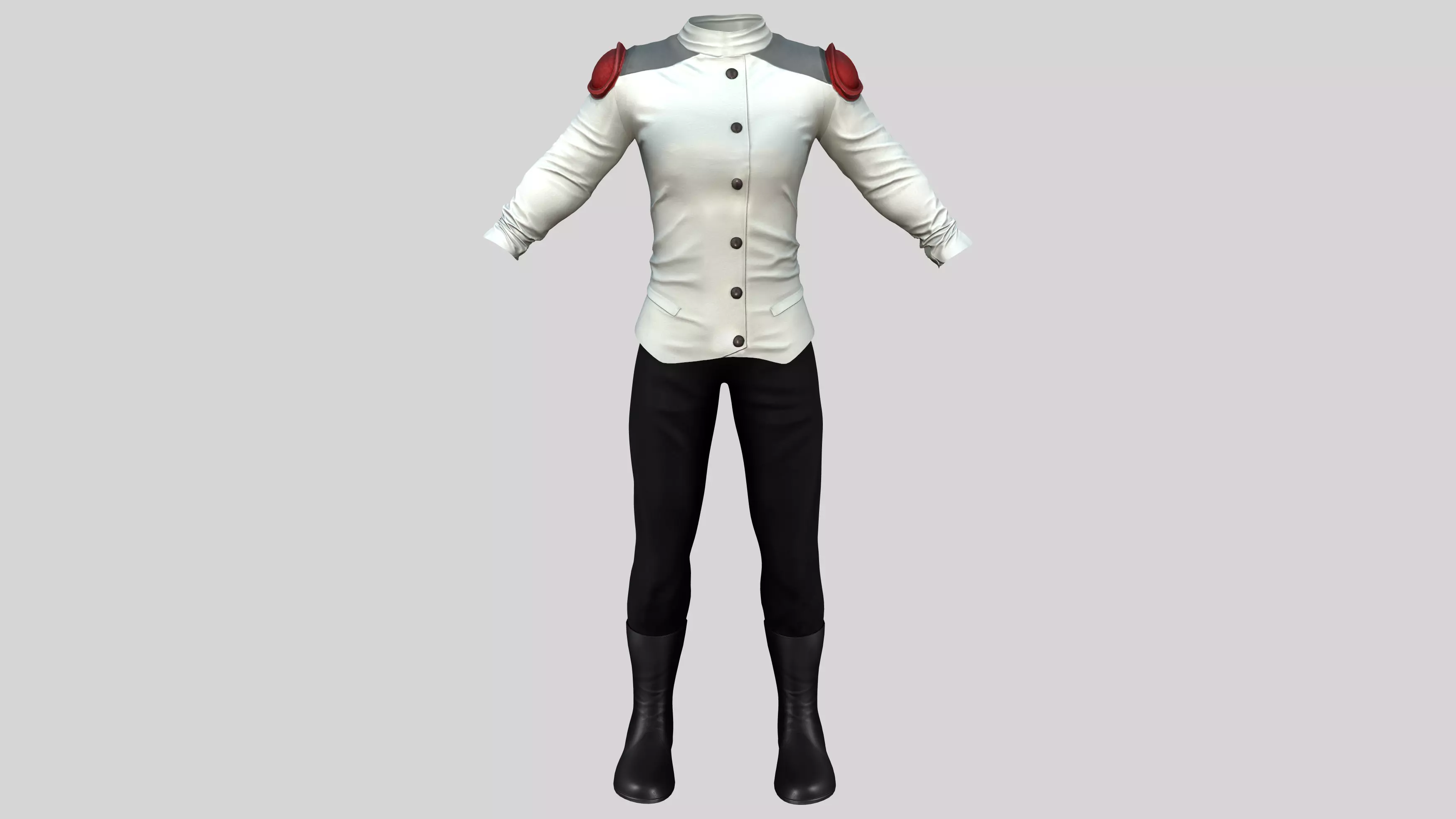 Mens Space Agent Outfit Low-poly 3D model