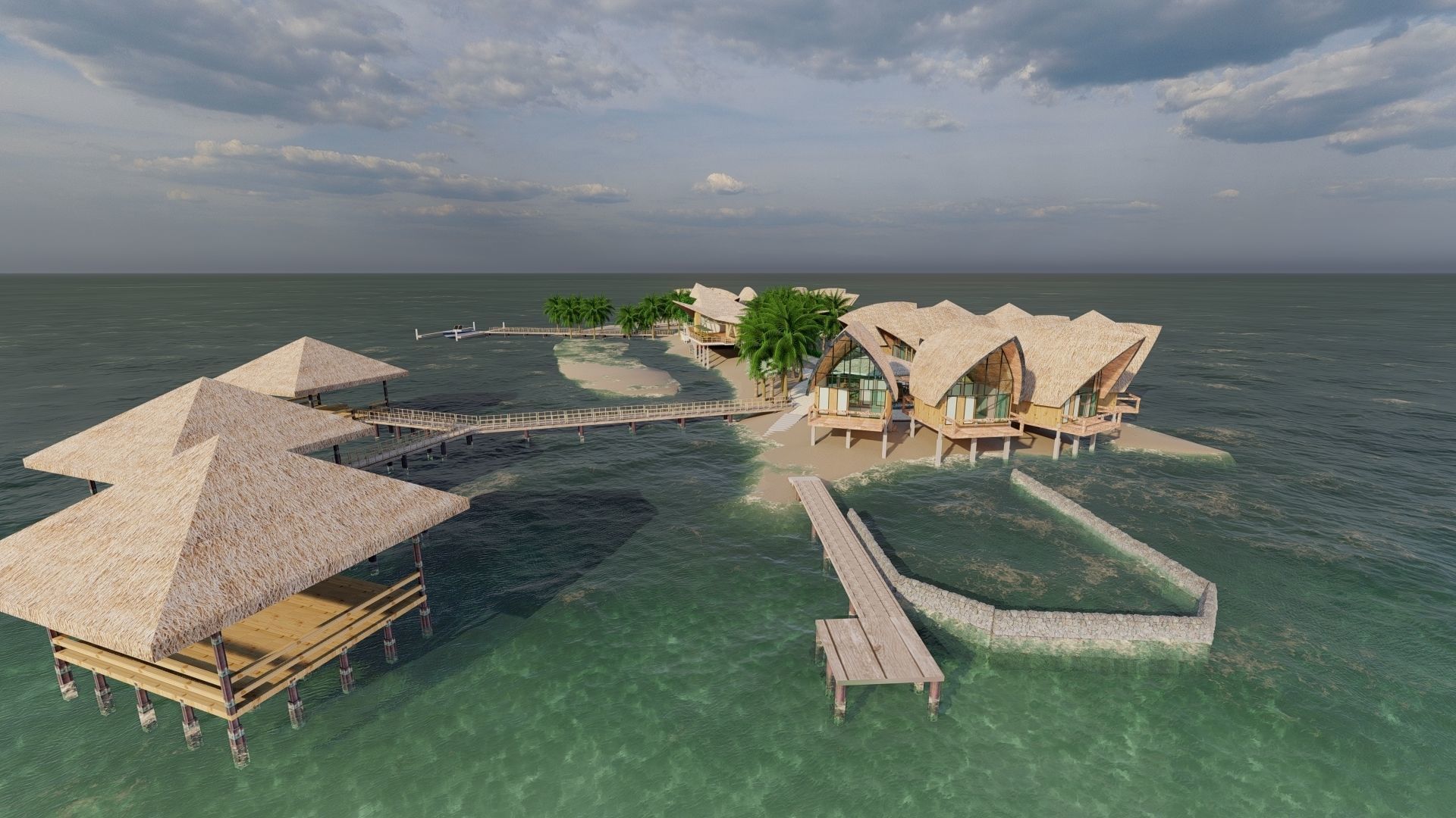 Tropical Hotel and Resort 3D model_14