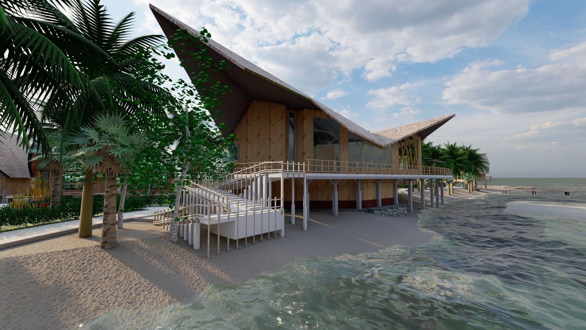 Tropical Hotel and Resort 3D model_11